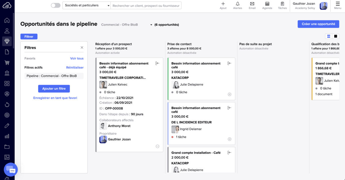 Sellsy : un CRM franÃ§ais pour le marketing, les ventes et la facturation