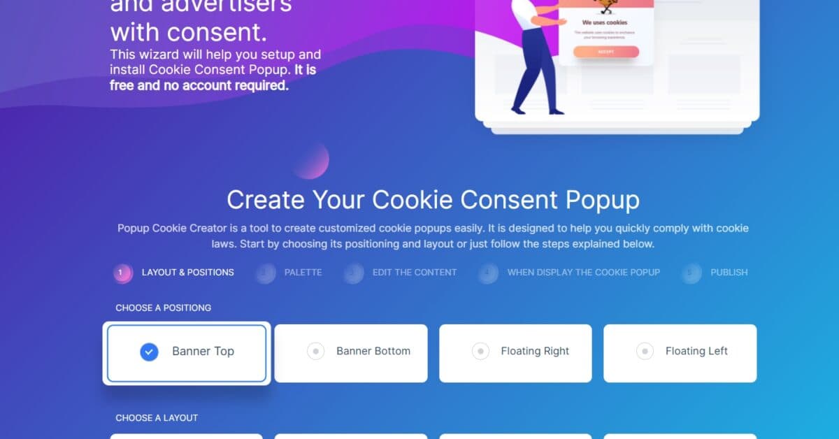 Popup Cookie Creator : un service de gestion de consentement gratuit pour gÃ©rer vos cookies