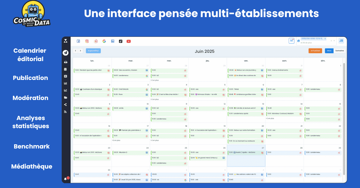 Cosmic Data : un outil de gestion des rÃ©seaux sociaux pensÃ© pour les enseignes multi-Ã©tablissement
