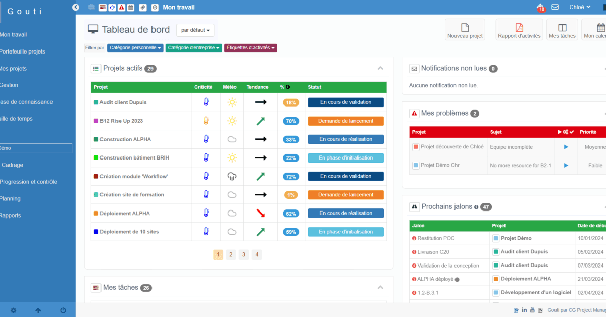 Gouti : une solution collaborative de gestion de projet professionnel