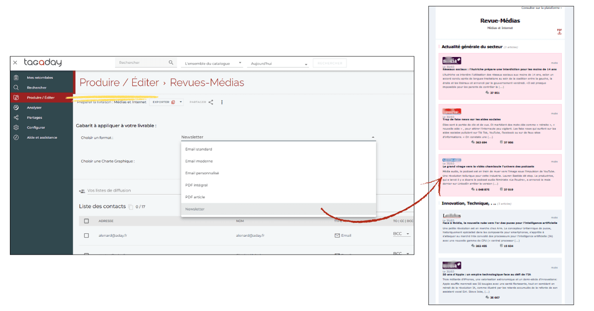 Tagaday : une plateforme de veille média polyvalente