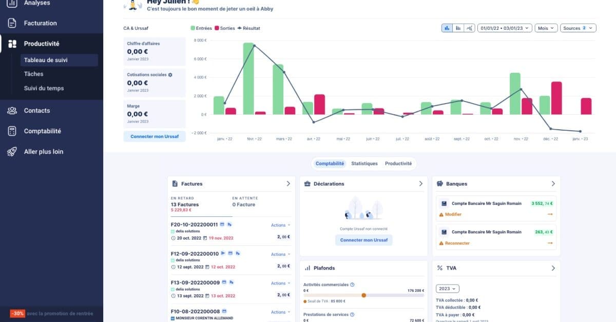 Abby : une solution de facturation et de comptabilité pour les entrepreneurs