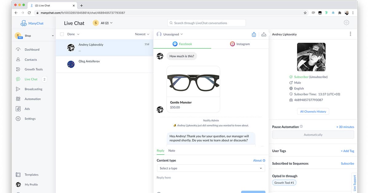 ManyChat : un outil pour automatiser vos rÃ©ponses sur les rÃ©seaux sociaux