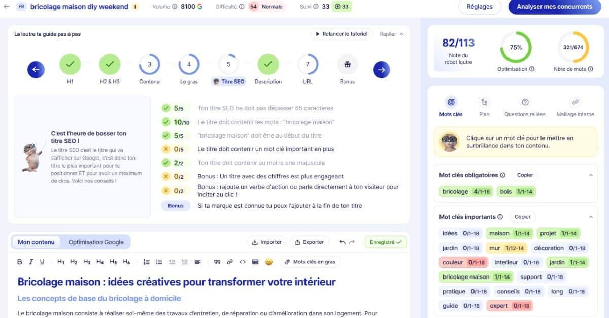 RÃ©diger Sans Migraine : un outil d'aide Ã la rÃ©daction SEO accessible