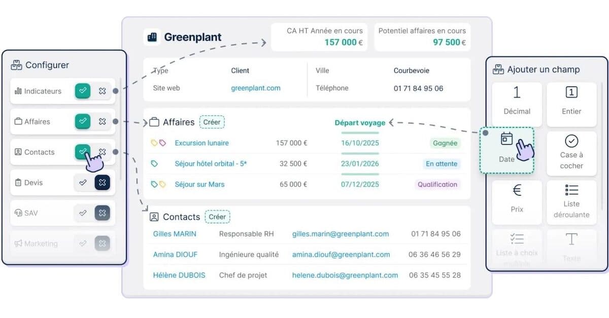 Initiative CRM : un CRM franÃ§ais modulaire et personnalisable