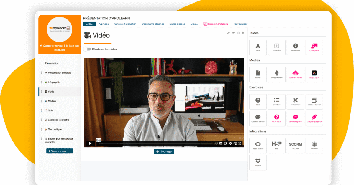 Apolearn : un outil pour concevoir, diffuser et suivre des parcours e-learning