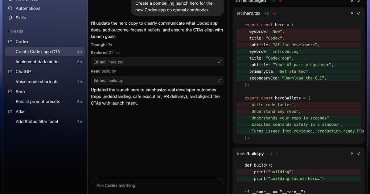 Codex : l'assistant de codage par IA d'OpenAI