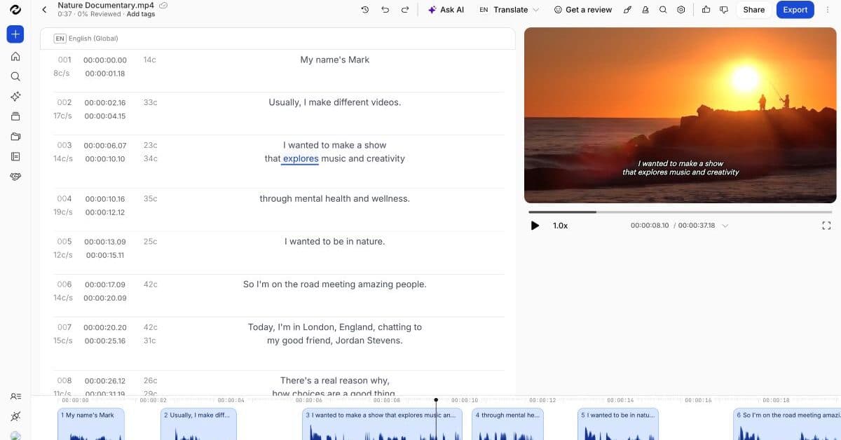 HappyScribe : une plateforme de transcription audio et vidéo qui allie IA et experts