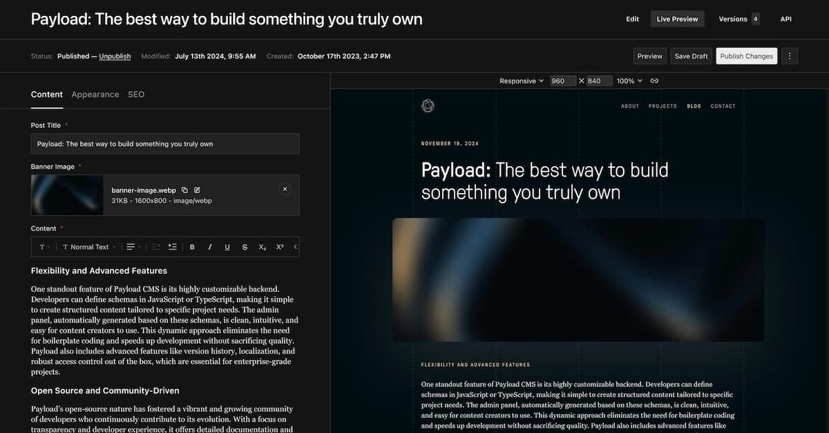 Payload : un outil de gestion de contenu headless pour les dÃ©veloppeurs