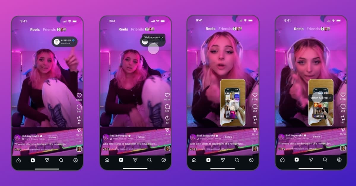 Instagram intègre enfin les liens cliquables dans les Reels&nbsp;: comment ça marche