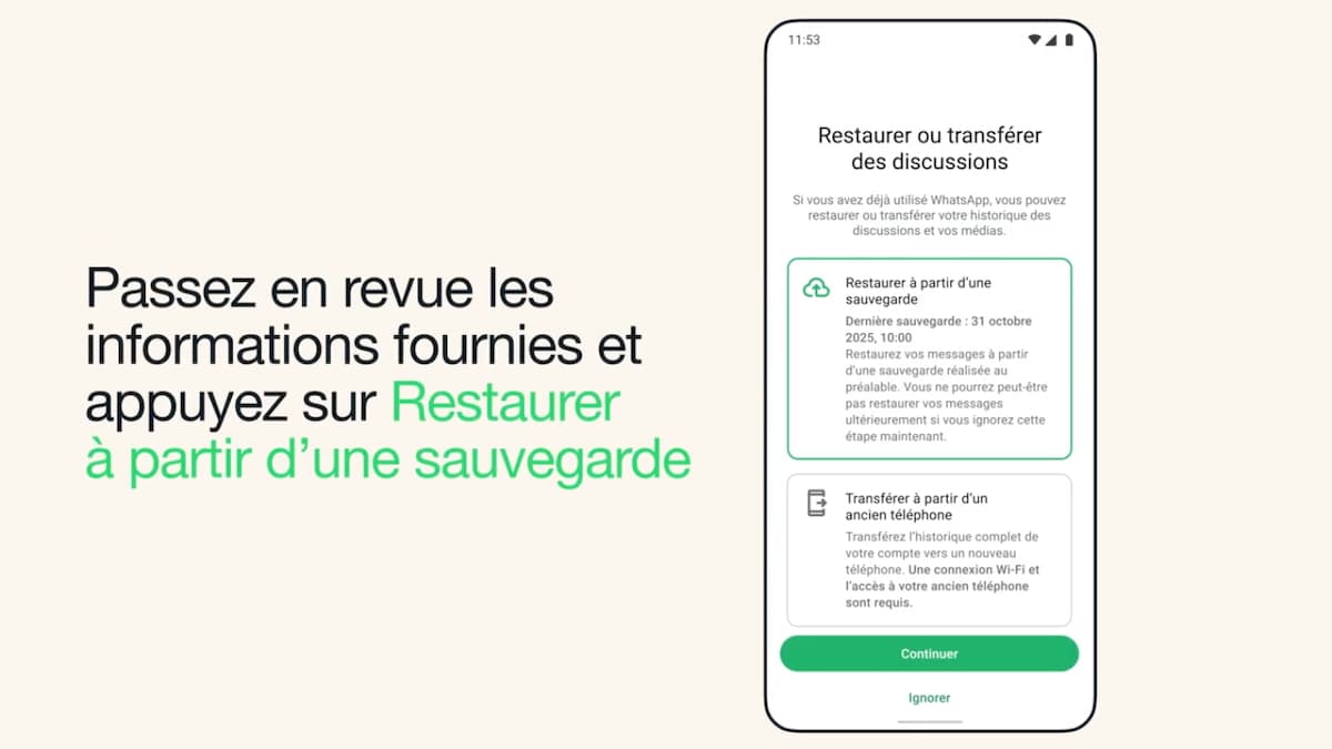 WhatsApp&nbsp;: comment restaurer votre historique sur iPhone et Android