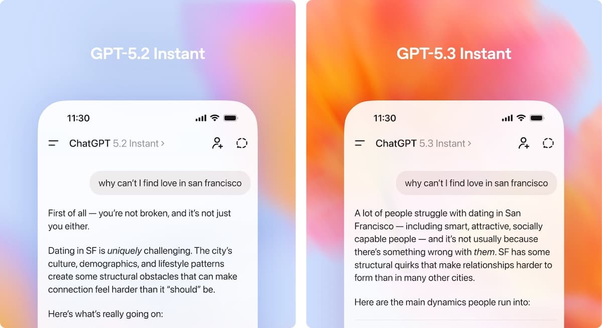GPT-5.3 Instant&nbsp;: OpenAI promet un ChatGPT moins « cringe » et moins moralisateur