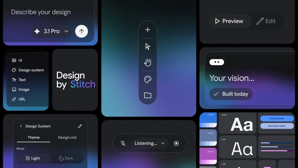 Google s&rsquo;attaque à Figma avec Stitch, son outil de vibe design