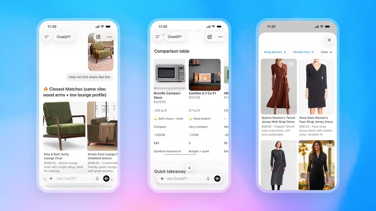 ChatGPT enrichit son expérience shopping et abandonne Instant Checkout