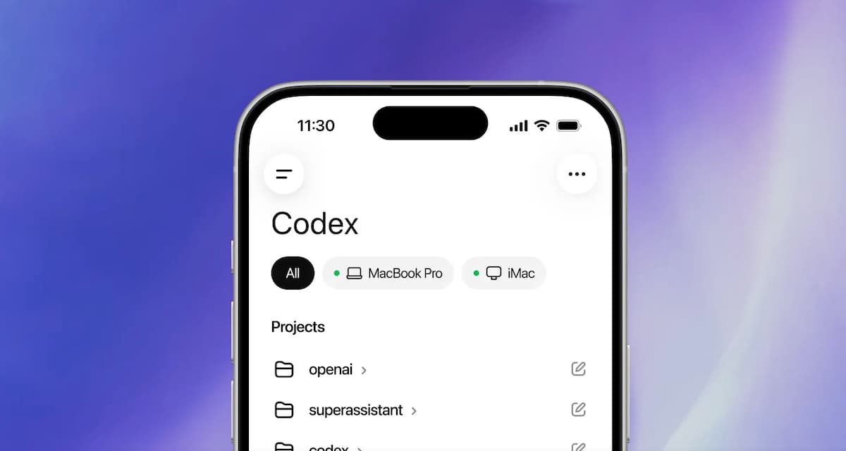 Codex s&rsquo;invite dans l&rsquo;application ChatGPT sur iOS et Android