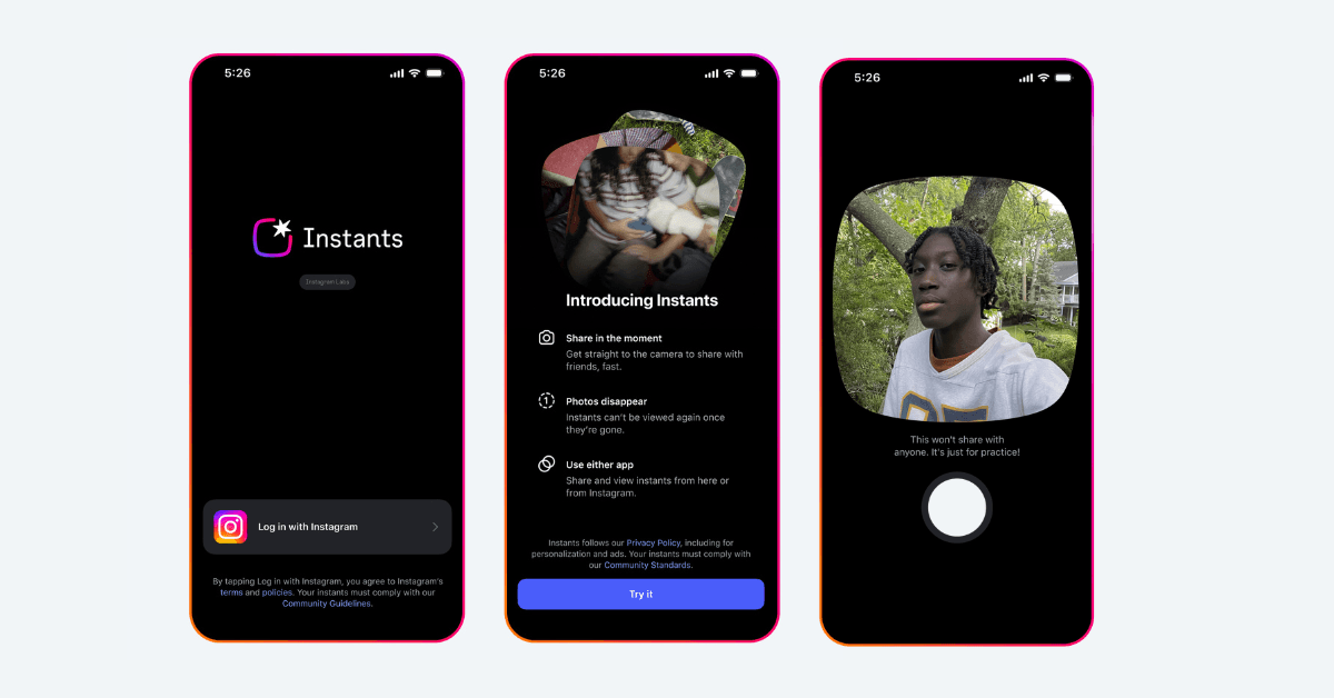 Instagram lance Instants, des photos éphémères qui disparaissent après consultation