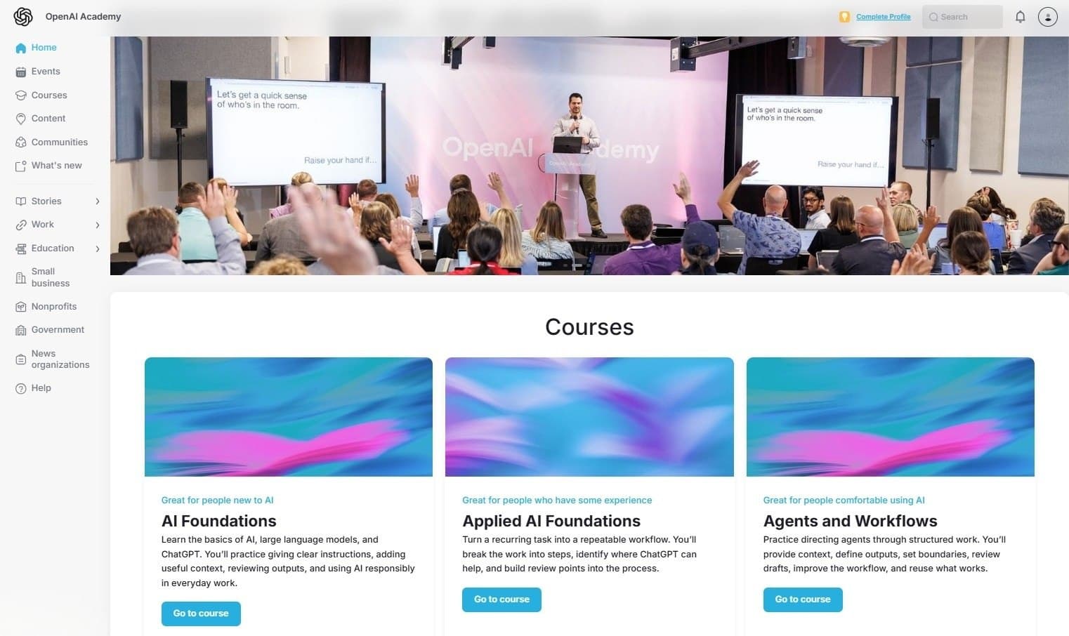 OpenAI Academy&nbsp;: comment se former gratuitement à l&rsquo;IA et à ChatGPT