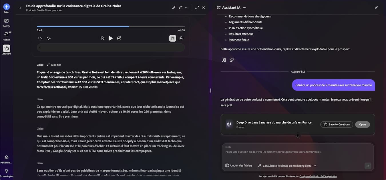 PDF Spaces&nbsp;: comment générer une présentation ou un podcast à partir de vos documents