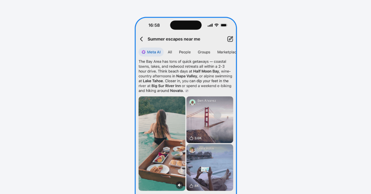 Avec AI Mode, Meta intègre une option de recherche conversationnelle à Facebook