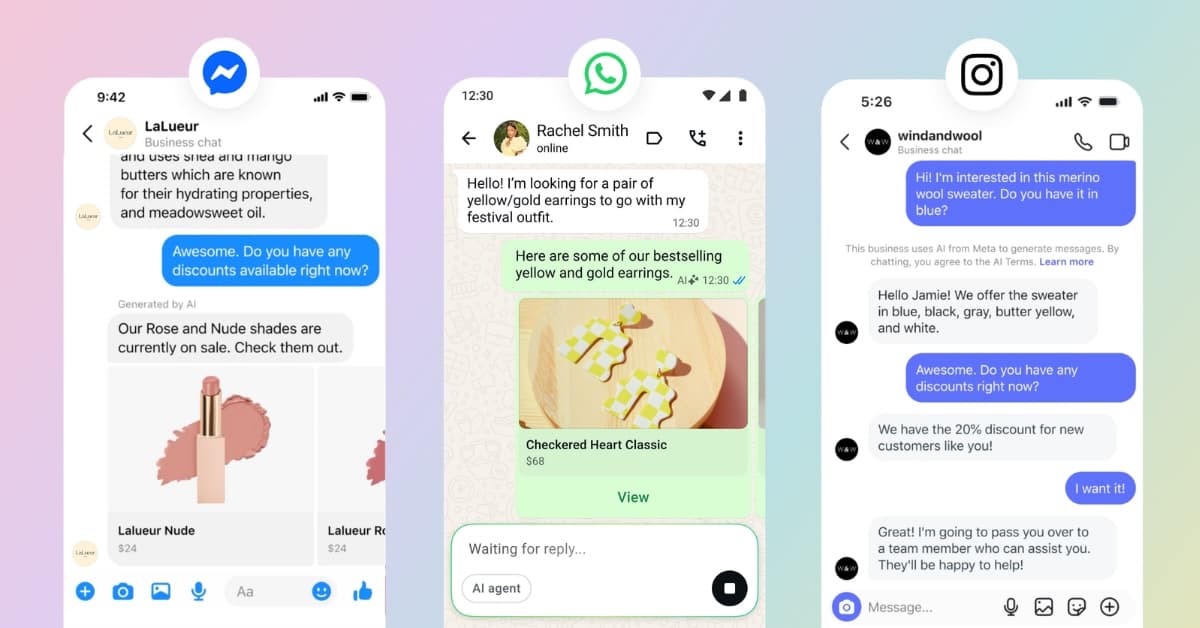 Meta lance l&rsquo;agent Business, son IA pour répondre aux clients sur WhatsApp, Messenger et Instagram