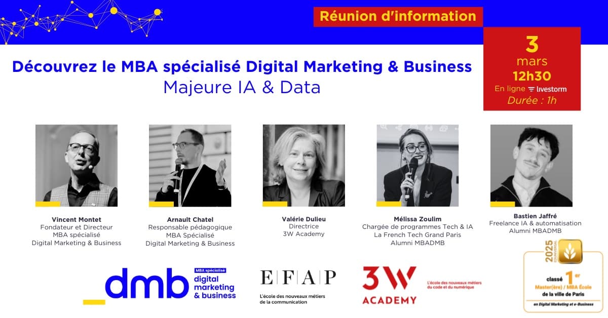 Marketing digital : comment se former aux nouveaux enjeux de l’IA et de la data ?