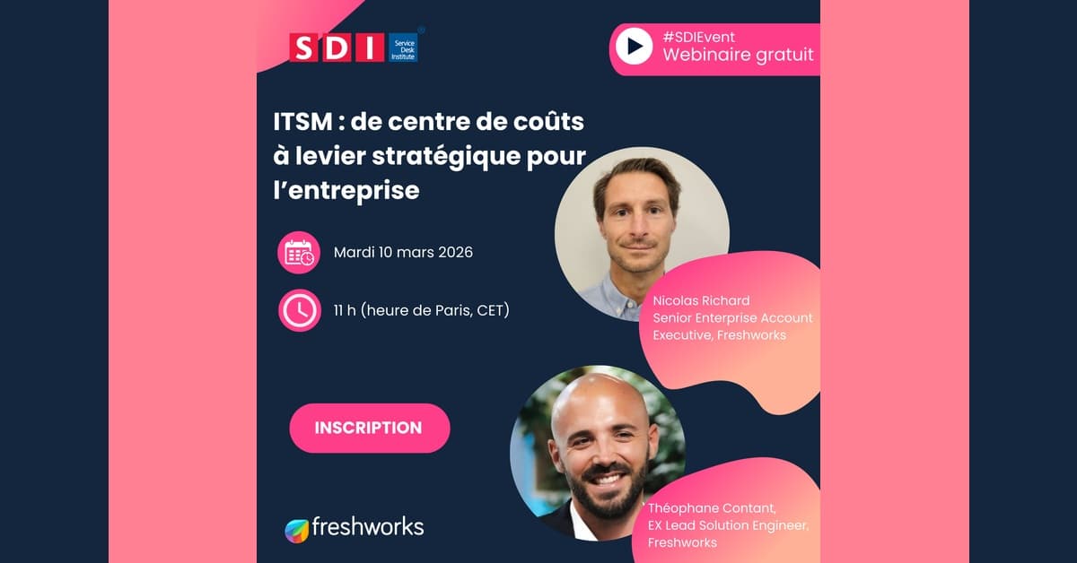 Webinar : comment transformer la gestion des services IT en levier stratégique pour l’entreprise ?